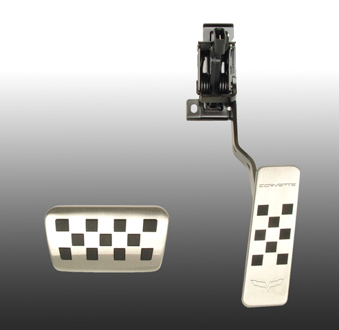 C6 Corvette 2005-2013 Custom PEDALS - Stainless Steel Set of 2 for Automatic