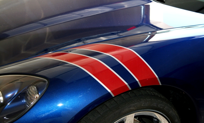 C6 Corvette, GS  Fender Stripes, Two Color Stripes Kit