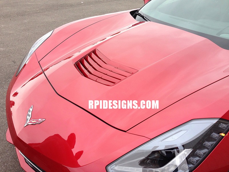 C7 Stingray Corvette Custom Paint  Matched Hood Scoop Vent Insert
