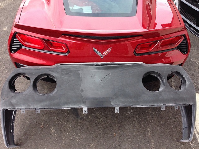 C7 Stingray Corvette Rear Bumper w/C6 Corvette Round Taillights