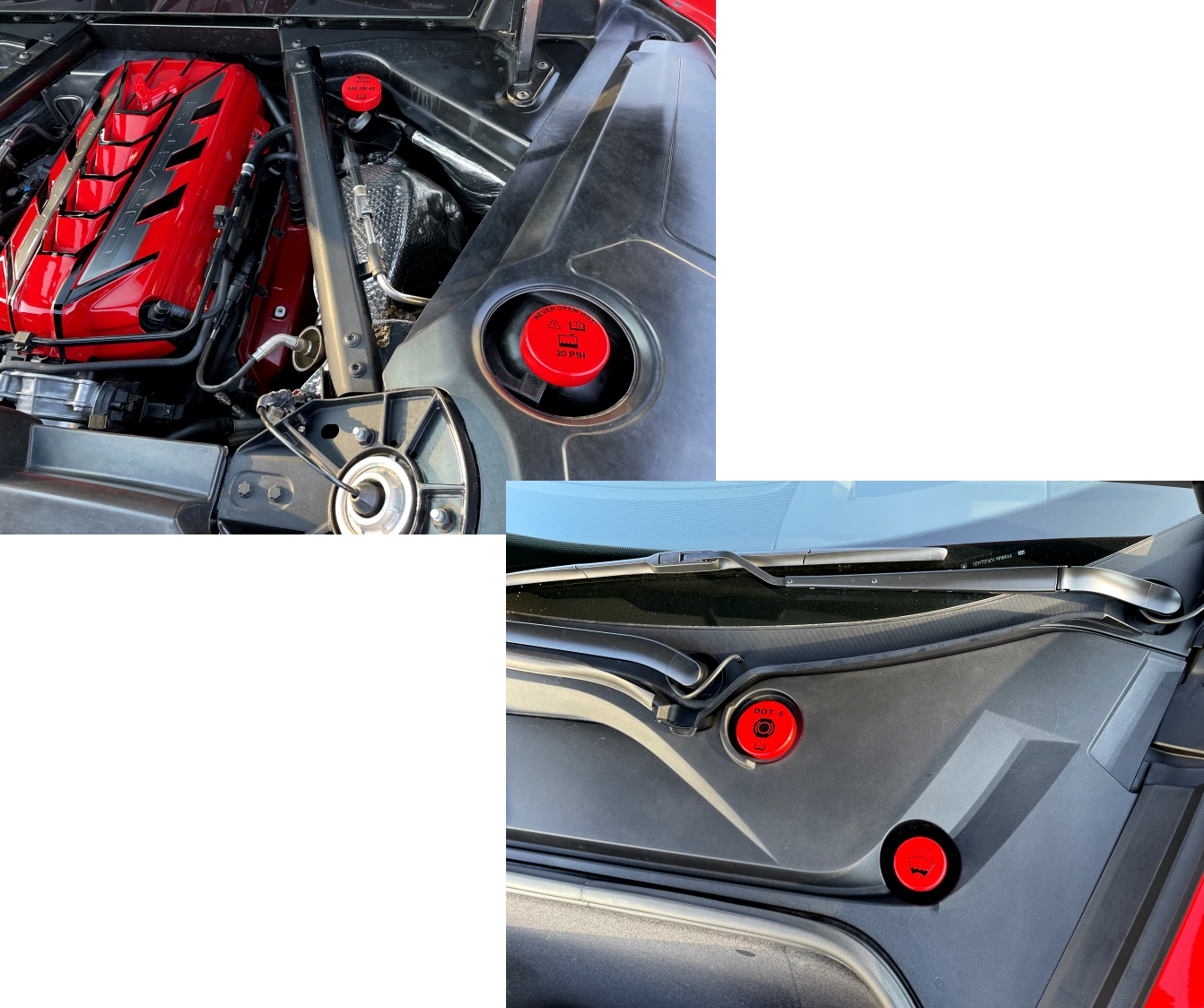RPI, 2020-2024 C8 Corvette Painted Billet Aluminum Engine Caps