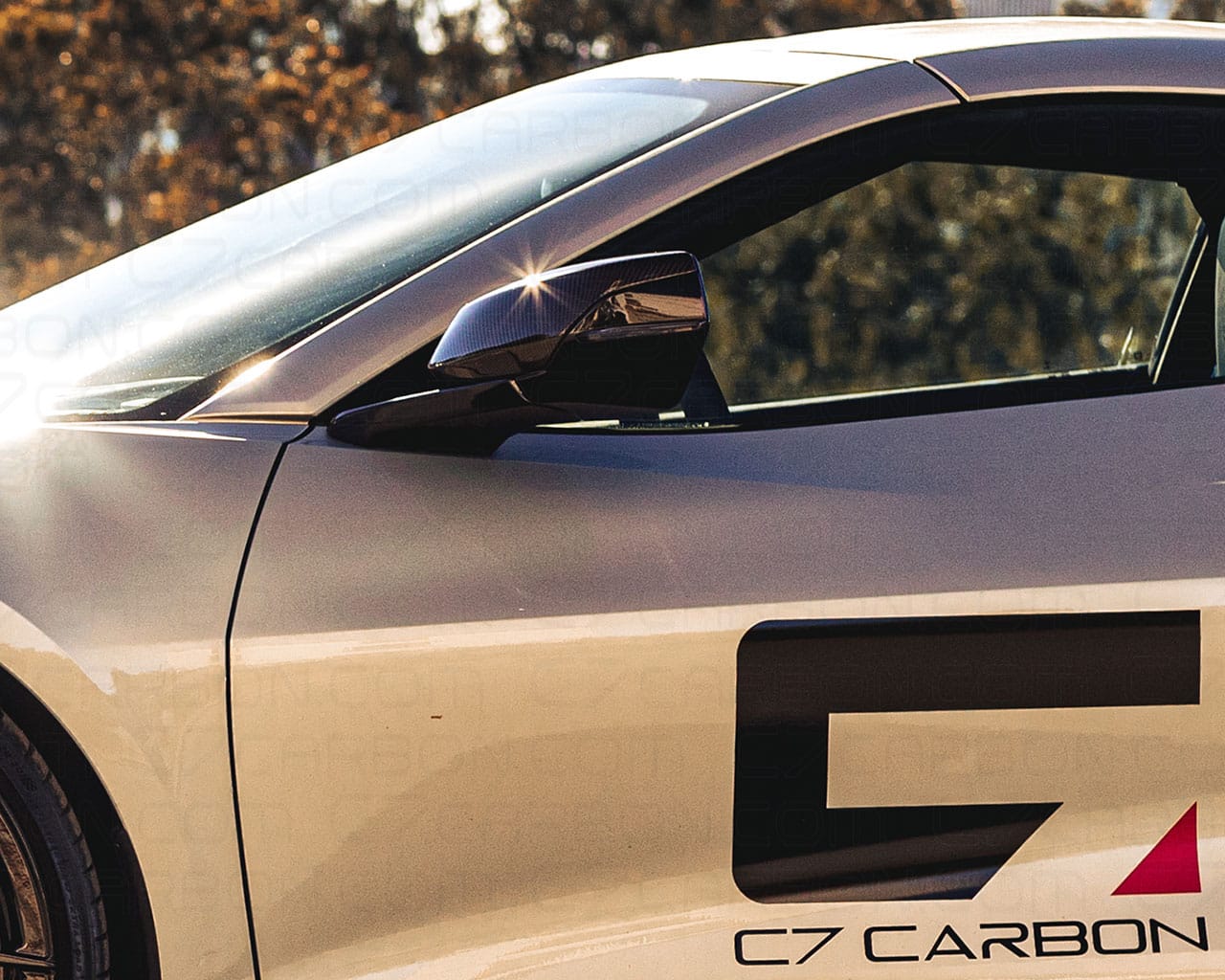 C7 Carbon, Corvette C8, Carbon Fiber Mirror Caps