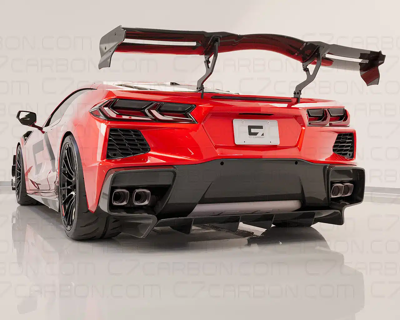 C8 Corvette, Stingray Legacy Edition Diffuser Stage 3, Painted Carbon Flash