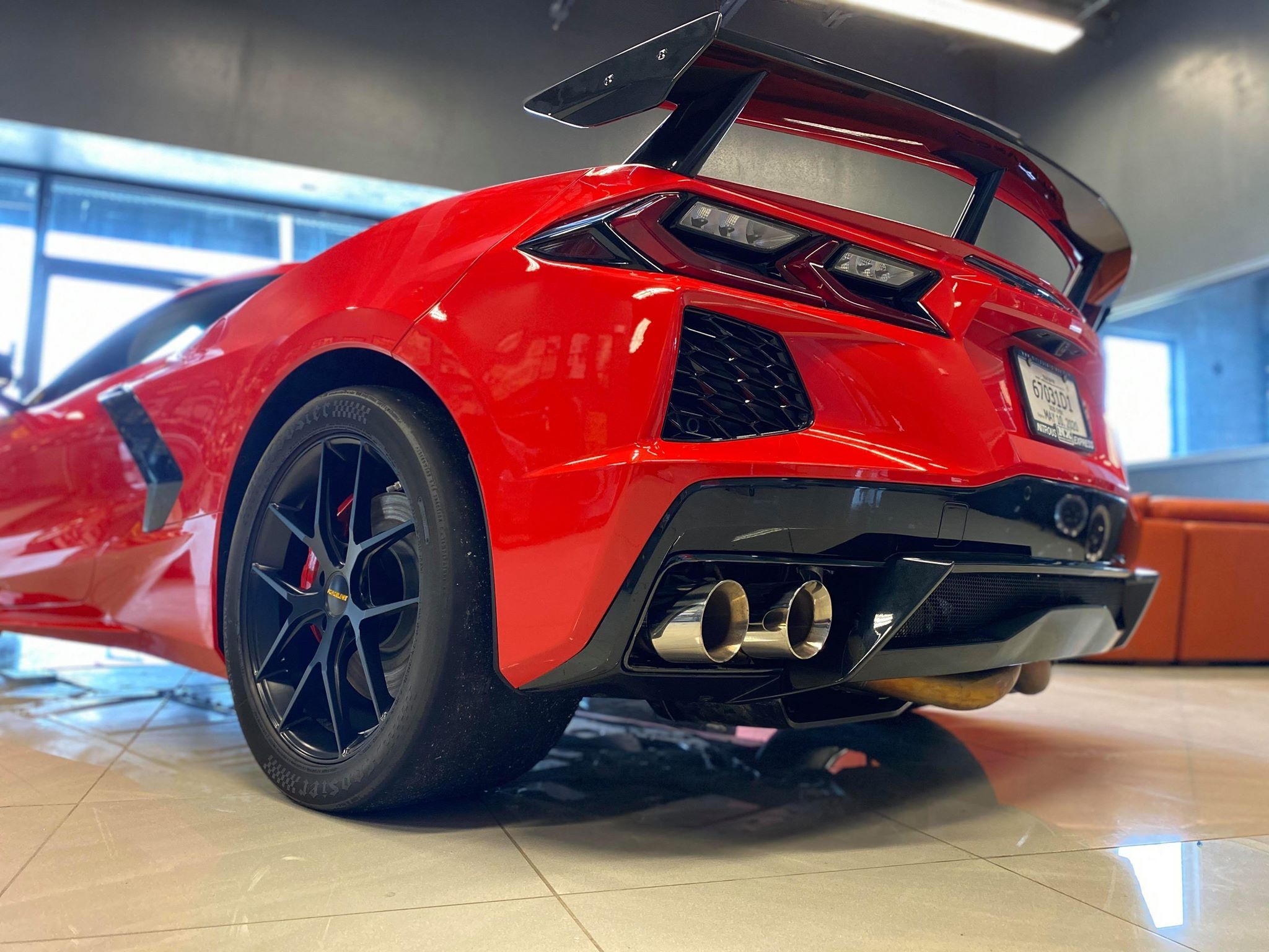 2020 C8 Corvette Stingray Complete Exhaust System, With High Flow CATS, Quad 4" Polished Round Tips