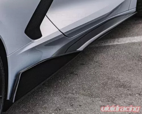 C7 Carbon 5VM Style Side Skirt Set Carbon Fiber Chevrolet C8 Corvette Stingray 2020-2024