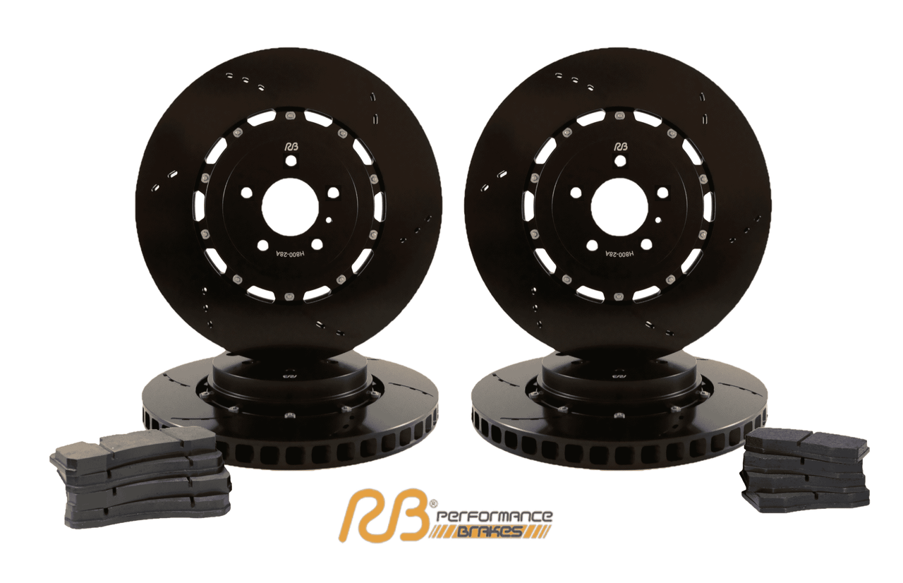 RacingBrake C8 Corvette Z51 Two-Piece Rotor Kit with Street Pads