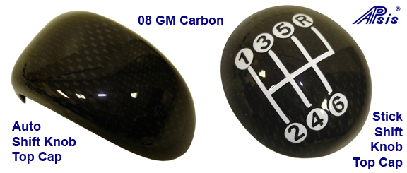 C6 Corvette 05-UP Carbon Look Manual Shift Knob Top Cap (Overlay)