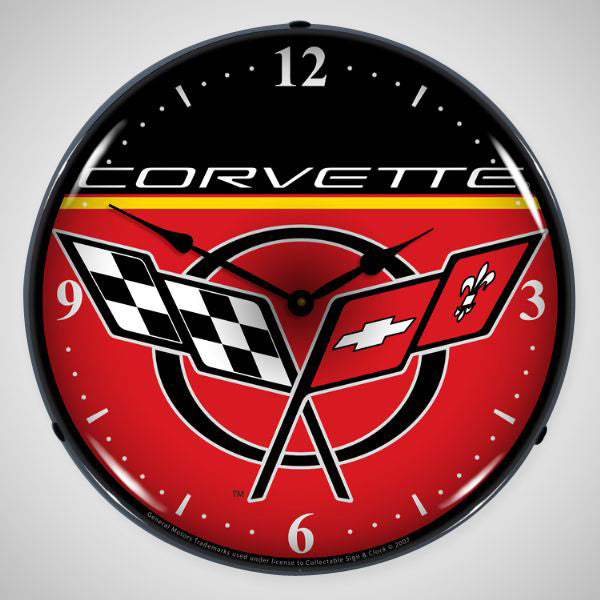 C5 Corvette 14" LED Backlit Clock
