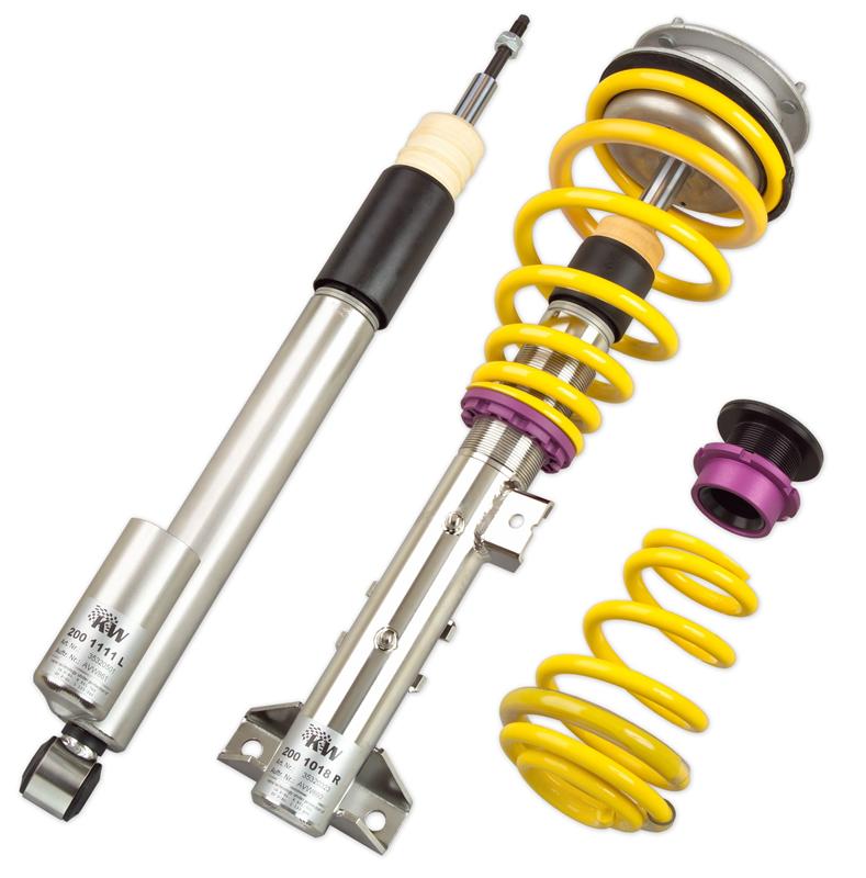 C7 Corvette KW Variant 3 Coilovers; Front/Rear Threaded Shock Bodies, Shock Absorber System
