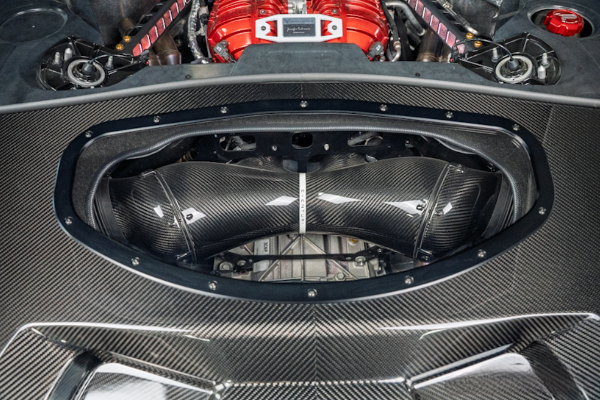 C8 Corvette Carbon Fiber Trunk Cover with Custom Logo Options, Coupe Only