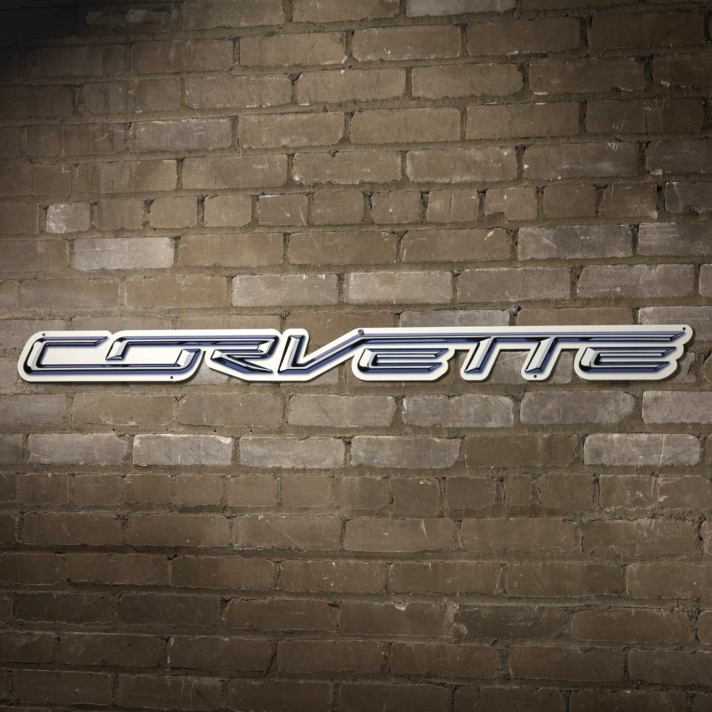 Corvette Script Steel Sign 50" x 4"