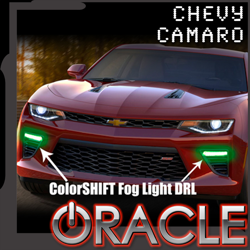 2016-2019 Chevy Camaro ORACLE Backlit ColorSHIFT Fog Light DRL Kit