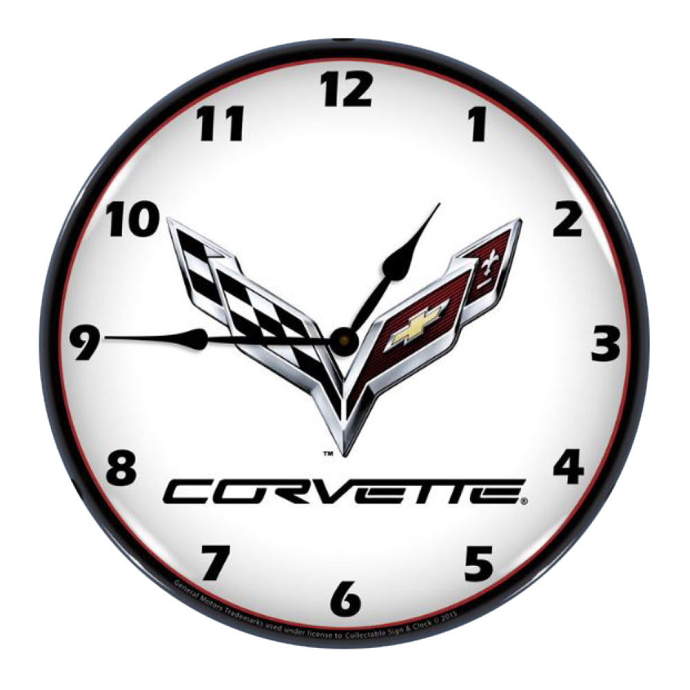 C7 Corvette 14" LED Backlit Clock