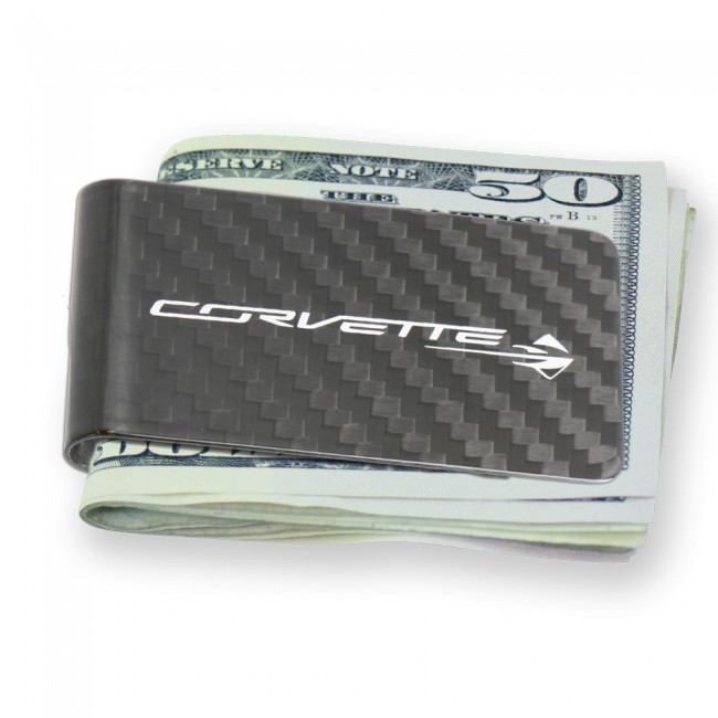 Corvette Stingray Carbon Fiber Money Clip - Carbon Fiber