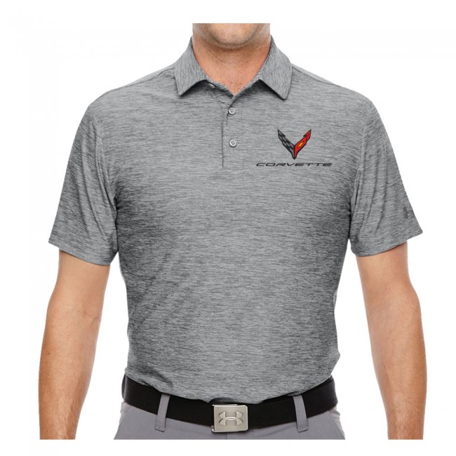 C8 Corvette, Next Generation 2020 Corvette Under Armour® Polo - Gray Heather