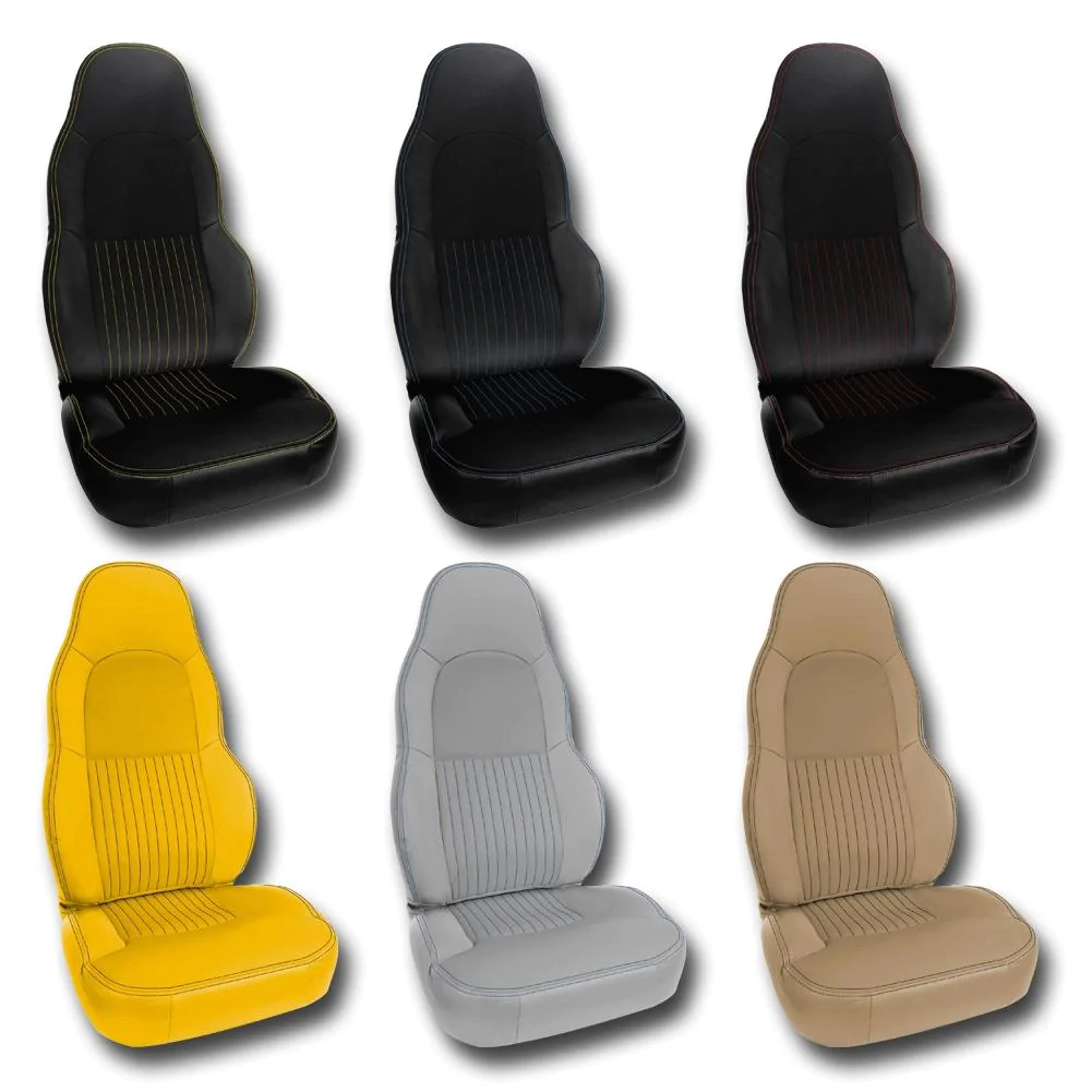 97-04 C5 / Z06 Corvette  Seat Covers, Accented Custom Leather for Standard Seats Only
