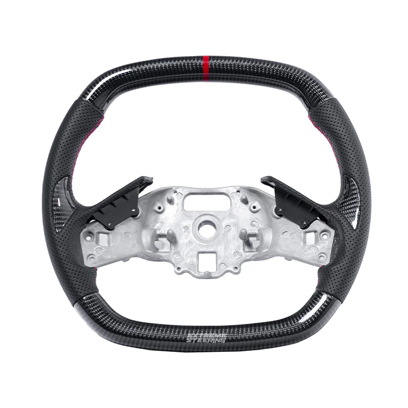Corvette C8 Carbon Fiber Steering Wheel withOUT LED top Display NO Side Grip