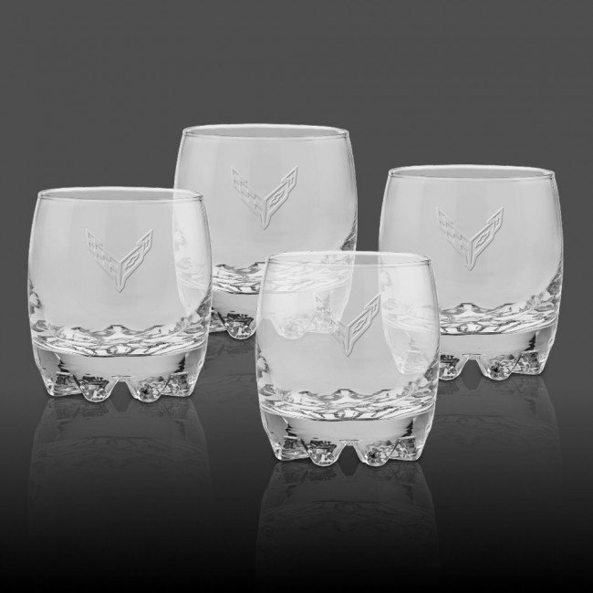 C8 Corvette, Next Gen 2020 Corvette 10 oz Glassware Set, Set of 4. 10 oz