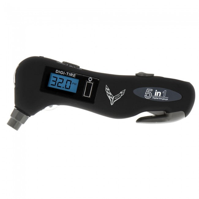 C8 Corvette Ultimate Safety Tool & Tire Gauge : Black