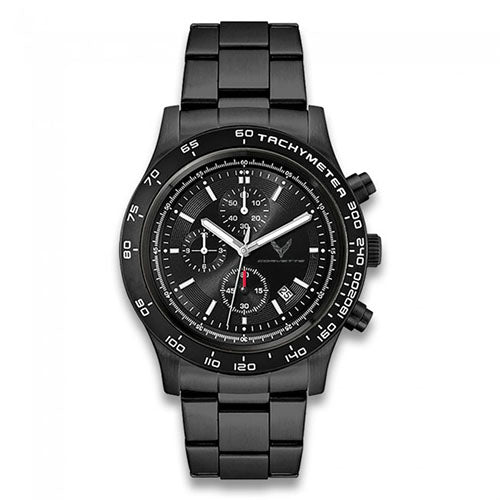 C8 Corvette Brushed Silver Chronograph Watch