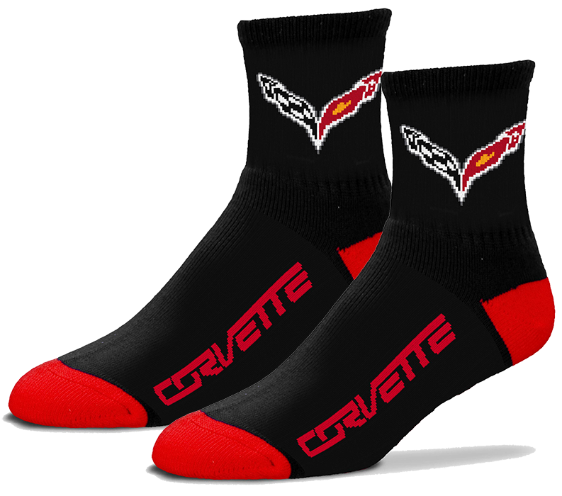 C7 Corvette Logo Corvette Quarter Socks