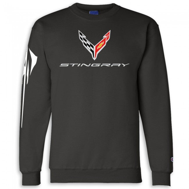 C8 Corvette Stingray Champion Sweatshirt : Black