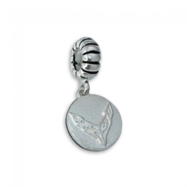 C8 Crossed Flags Tonal Dangle Charm