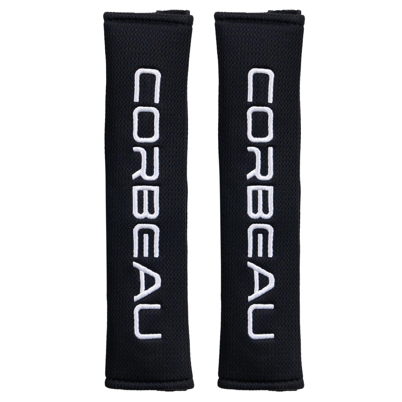 Corbeau Racing Harness Pads, Pair of 2" Black Pads, 40401