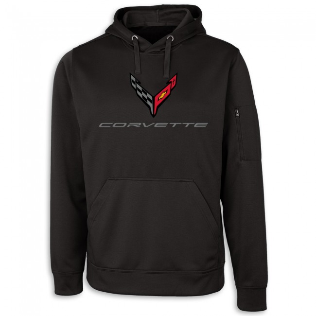 C8 Corvette Horizon Hooded Pullover - Black