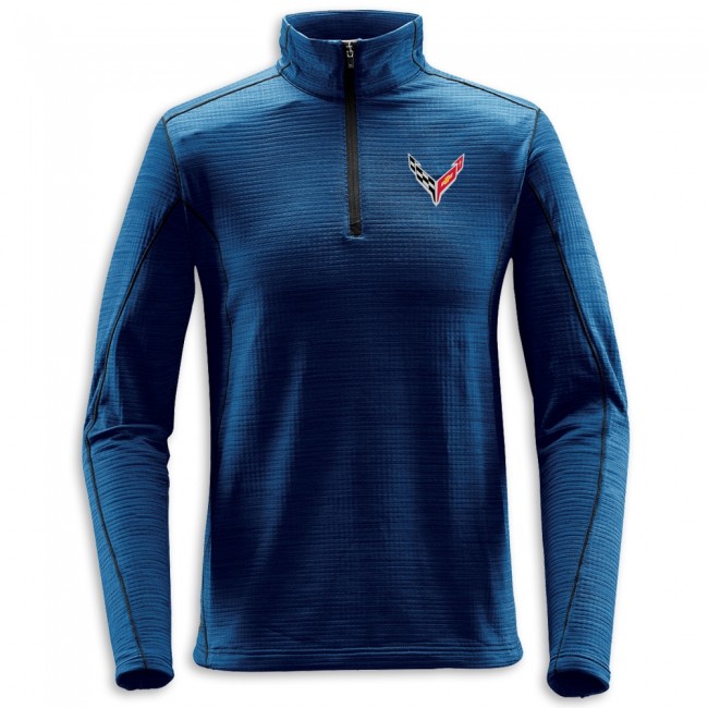 Corvette C8 Stormtech Traction Quarter-Zip - Ocean Blue