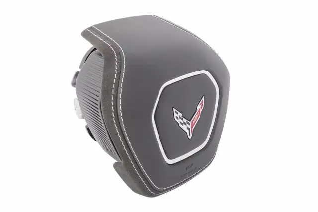 C8 Corvette Steering Wheel Airbag Assembly, Gray Stitching
