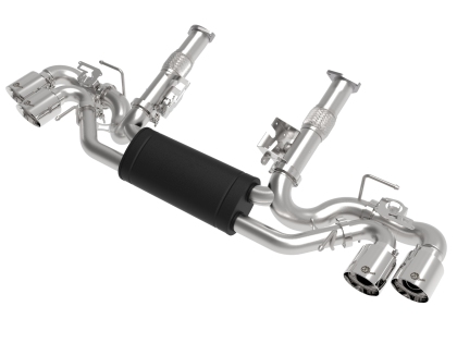 C8 Corvette 2020-MACH Force-Xp 304 Stainless Steel Cat-Back Exhaust w/ Muffler Polished (w/ NPP)