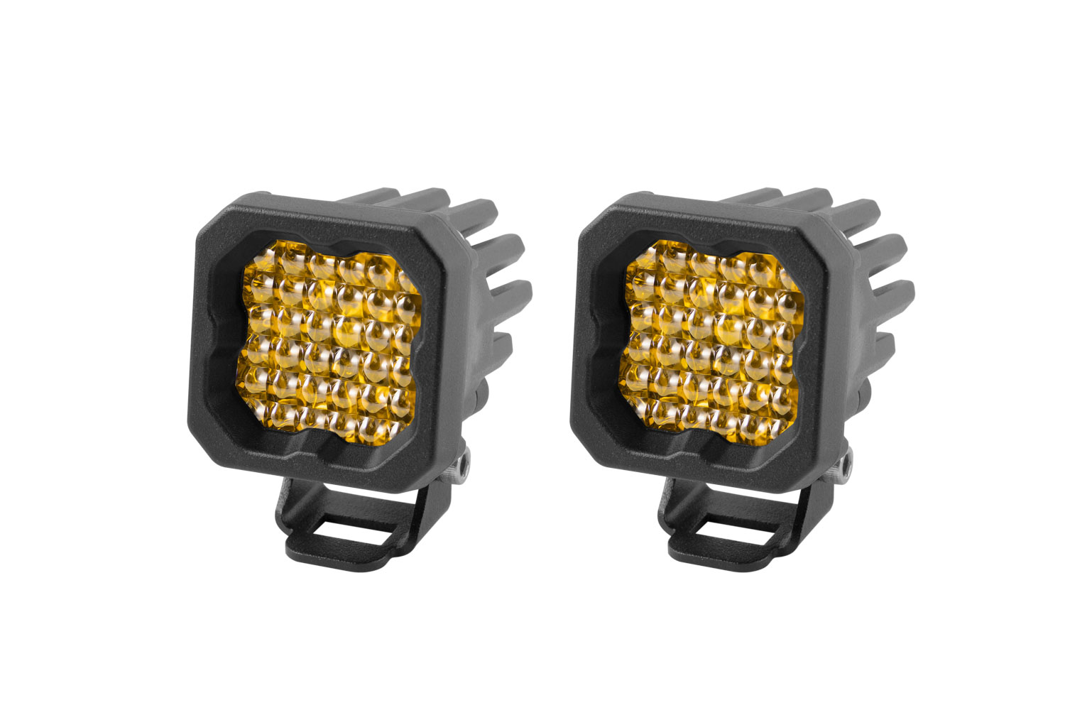 Diode Dynamics - Stage Series C1 LED Pod Pro Yellow Flood Standard ABL (pair) DD