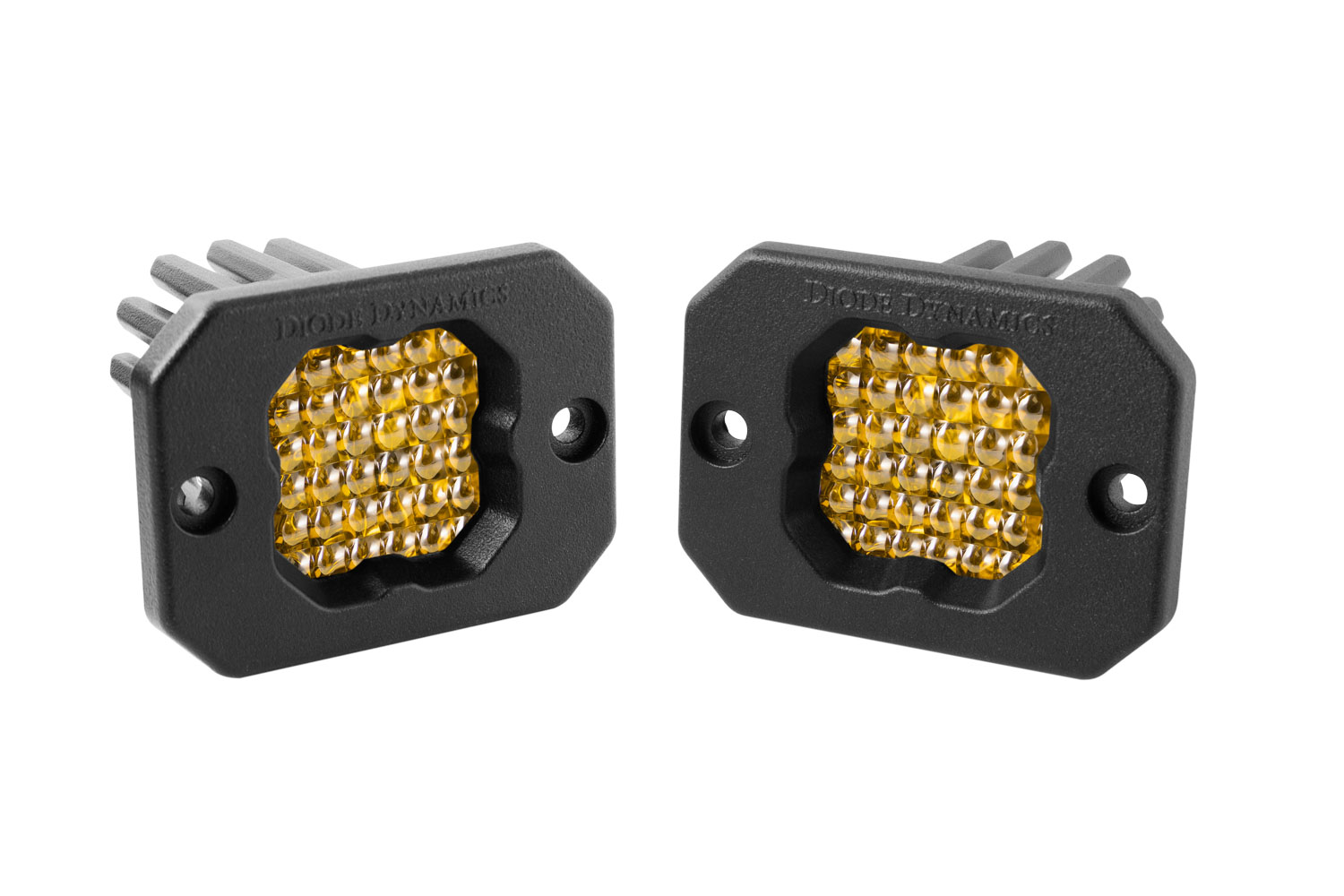 Diode Dynamics - Stage Series C1 LED Pod Sport Yellow Flood Flush ABL (pair) DD6