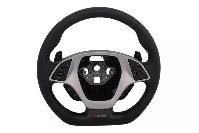 2015-2019 C7 Corvette Z06 Steering Wheel Automatic Black Suede Red Stitching