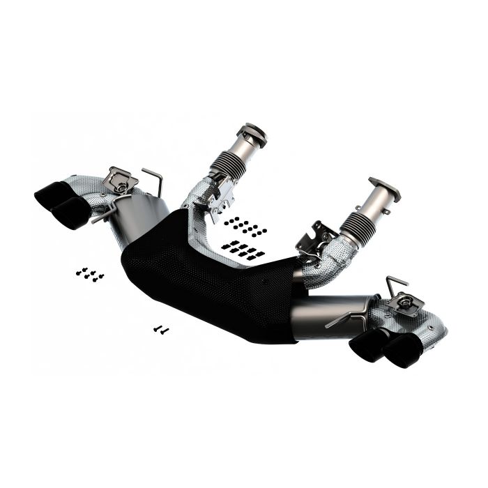 C8 Corvette 20-24 Borla Cat-Back S-Type Exhaust System w/4.75 in. Black Chrome T