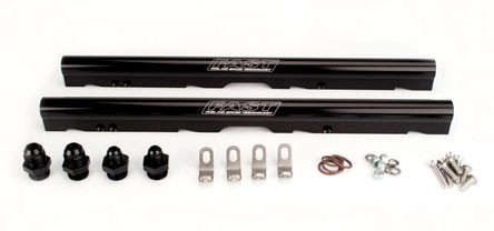 C5 Corvette LS1/LS6 Billet Fuel Rail Kit for LSXR Intake Black Anodized