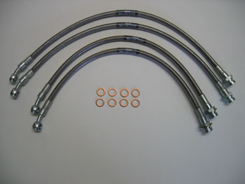 Kore3 FlexKore Stainless Steel Brake Lines - C5/C6 Corvette, Base Models and Z51