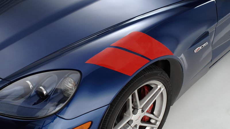 C6 Corvette Grand Sport Fender Accent Stripes 2005-2013, Both LH & RH