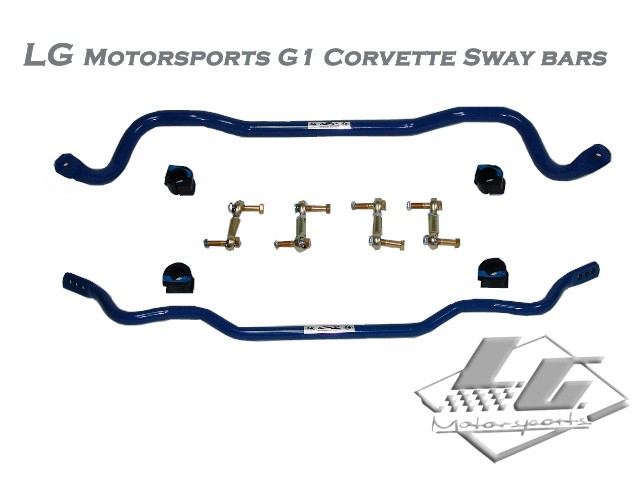 C5 or C6 Corvette LG Motorsports G1 Sway Bars, Front and Rear with End Links