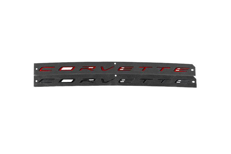 2023-27 C8 Corvette All Models Script Emblem Nameplate, Widebody, Black