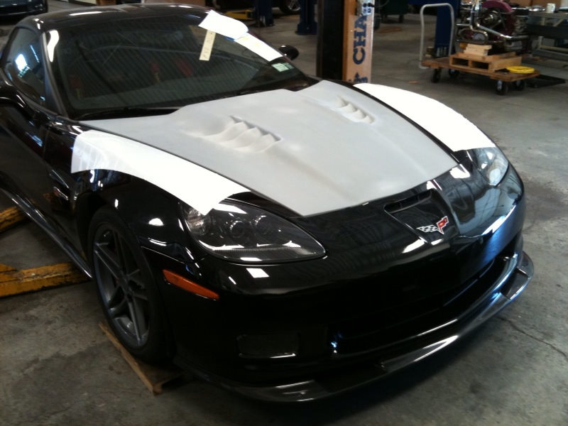 C6 Corvette Hood, Katech Louvered Carbon Fiber C6, Z06 and Grand Sport