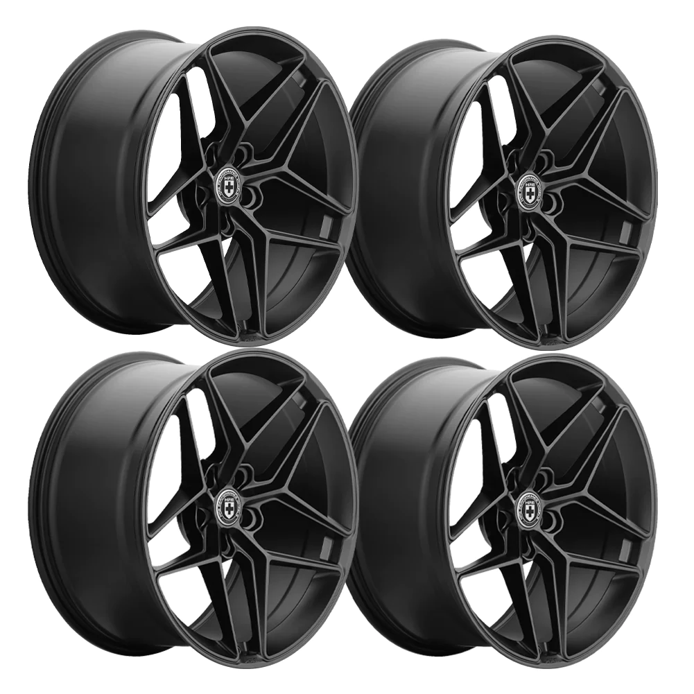 HRE C8 Corvette Wheels, Set, FlowForm,  Style FF11 Tarmac, in Satin Black