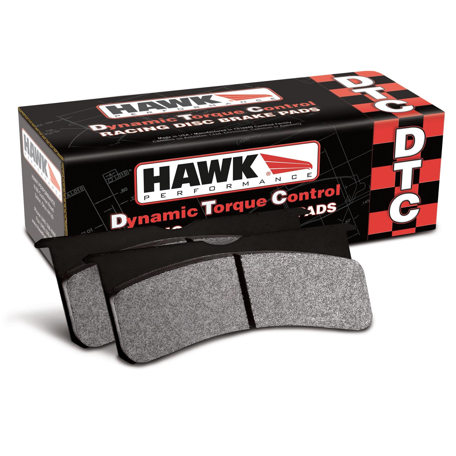 Hawk Performance DTC 70 Brake Pads for 2020-2021 CORVETTE - HB926U.577