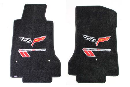 C6 Corvette 10-13E Lloyd Ultimat Floor Mats w/C6 Emblem & Grand Sport (Red/Black