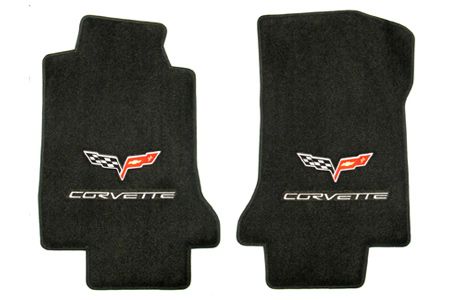 C6 Corvette 05-07E Lloyd Velourtex Floor Mats w/C6 Emblem & Corvette Script