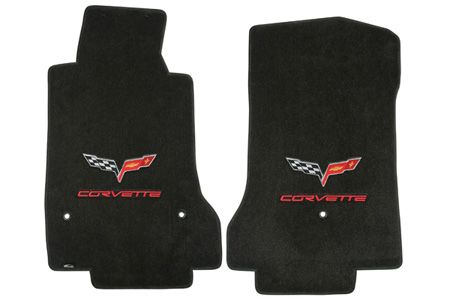 C6 Corvette 07L-13E Lloyd Velourtex Floor Mats w/C6 Emblem & Corvette Script