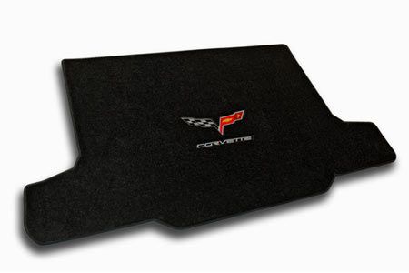 C6 Corvette 05-13 Convertible Velourtex Cargo Mat w/C6 Corvette Emblem & Corvett