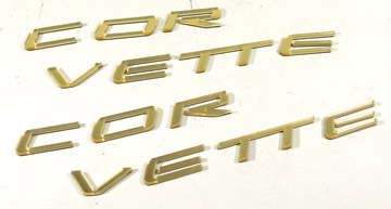 C5 Corvette Letter Set Rear Acrylic C5 Corvette Rear Bumper Lettering
