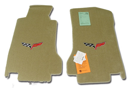 C6 Corvette Cashmere Floor Mats with C6 Logo